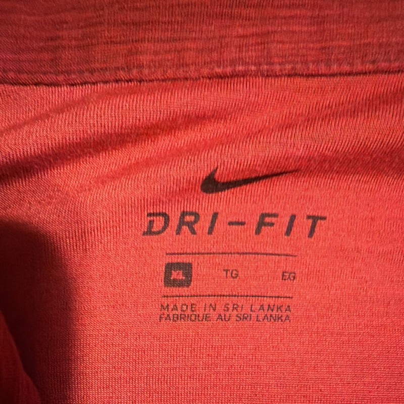 Nike Dri-FIT Red 1/4 Zip Mock Neck Pullover Long Sleeve XL Polyester Men's gallery
