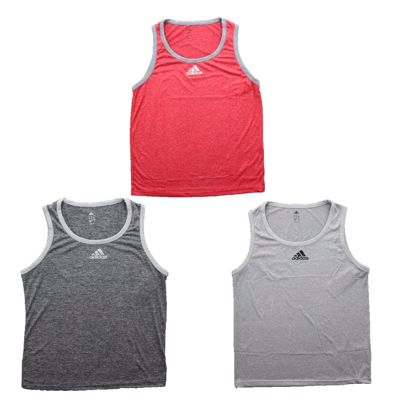 Adidas Men's Climalite Performance Sleeveless T-Shirt Tank Top Gym Shirt Tee gallery