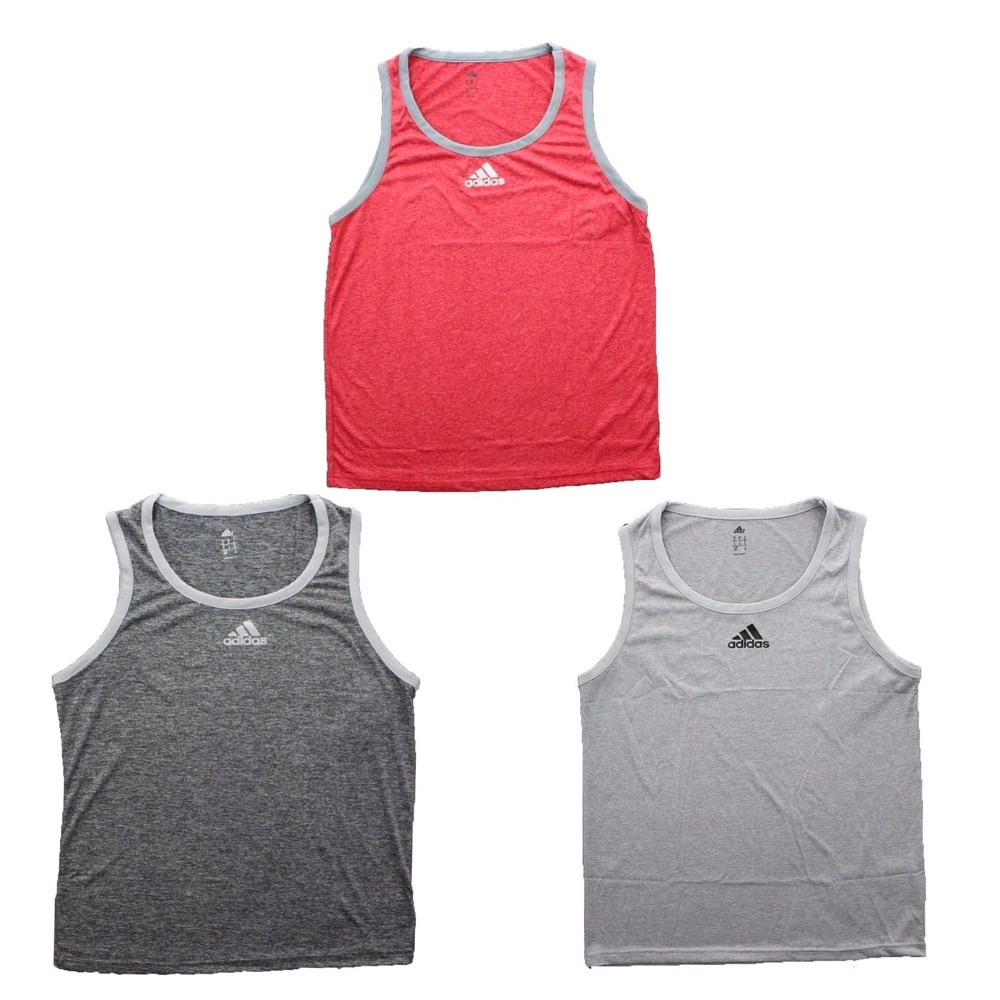 Adidas Men's Climalite Performance Sleeveless T-Shirt Tank Top Gym Shirt Tee