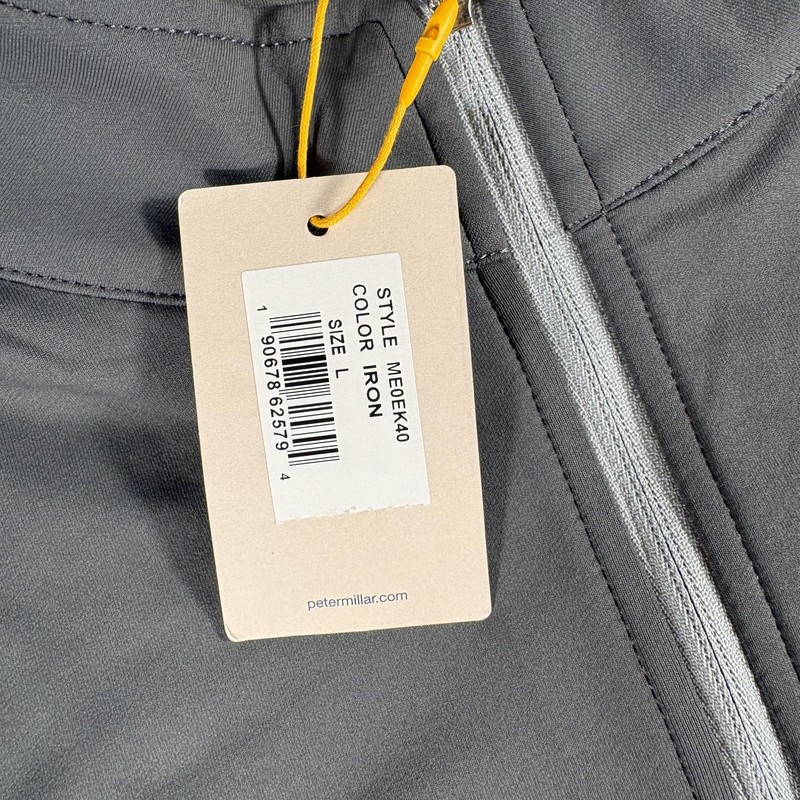 Peter Millar Pullover Mens Large Gray 1/4 Zip Long Sleeve Smart Autocare ME0EK40 gallery