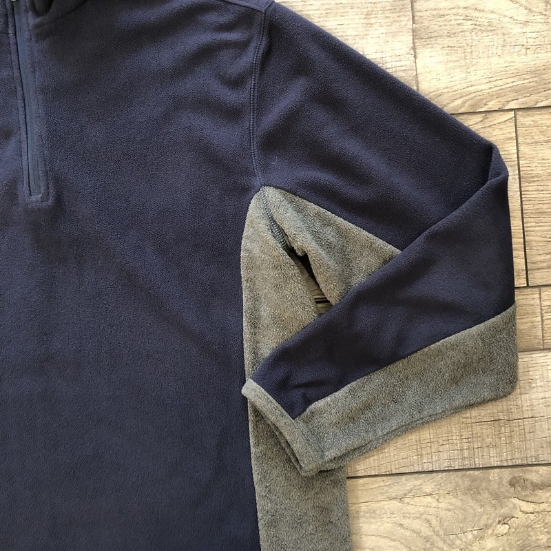 Nordic Track Pullover Mens Size Medium Blue & Gray Long Sleeve 1/4 Zip Logo gallery
