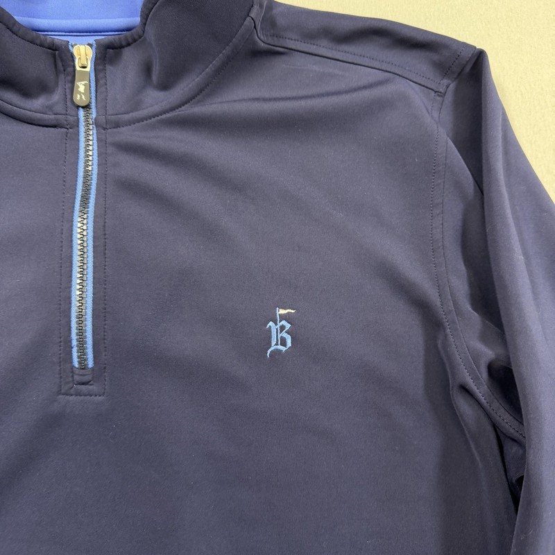 F&G Tech Pullover Mens Large Blue 1/4 Zip Long Sleeve Golf Performance Top gallery