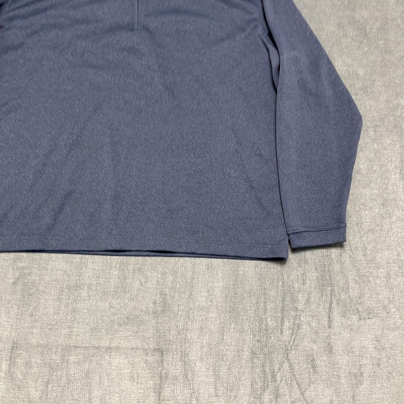 Pebble Beach Top Mens Large Blue Performance Golf Mock Neck Quarter Zip Athletic gallery