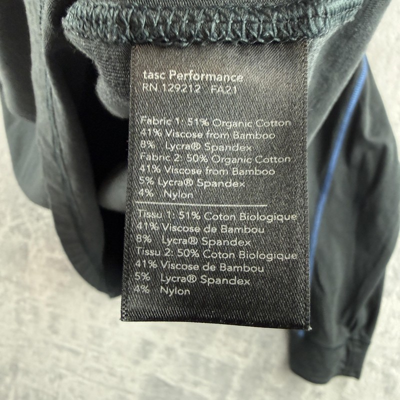 Tasc Performance Pullover Mens Medium Gray Bamboo Quarter Zip Training Athletic gallery