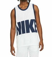 Nike Men’s Dri-FIT White/Navy Basketball Jersey (DA1041-100) Sizes M & XXL – NWT