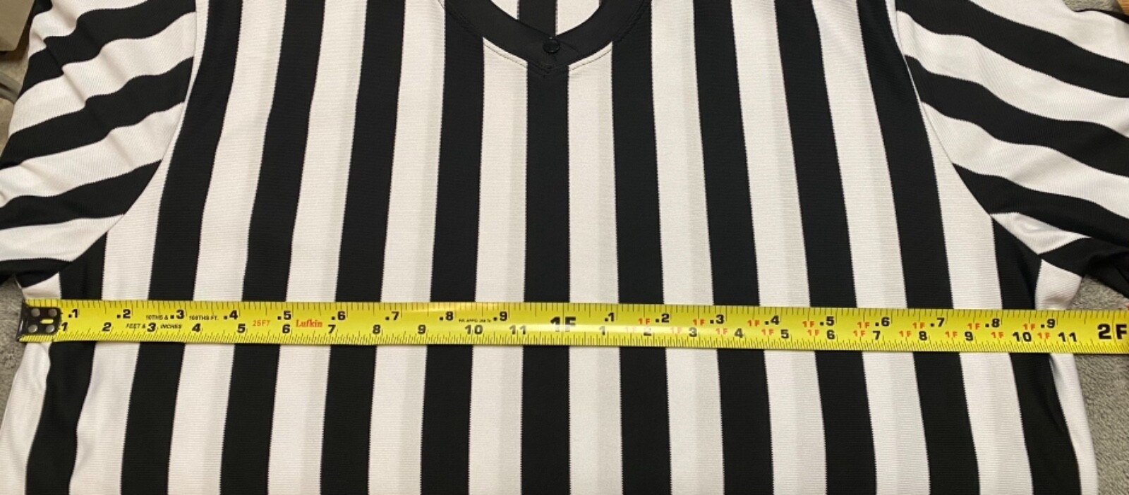 Dick's Sporting Goods Referee Shirt XL Black White Stripe Official Pullover gallery