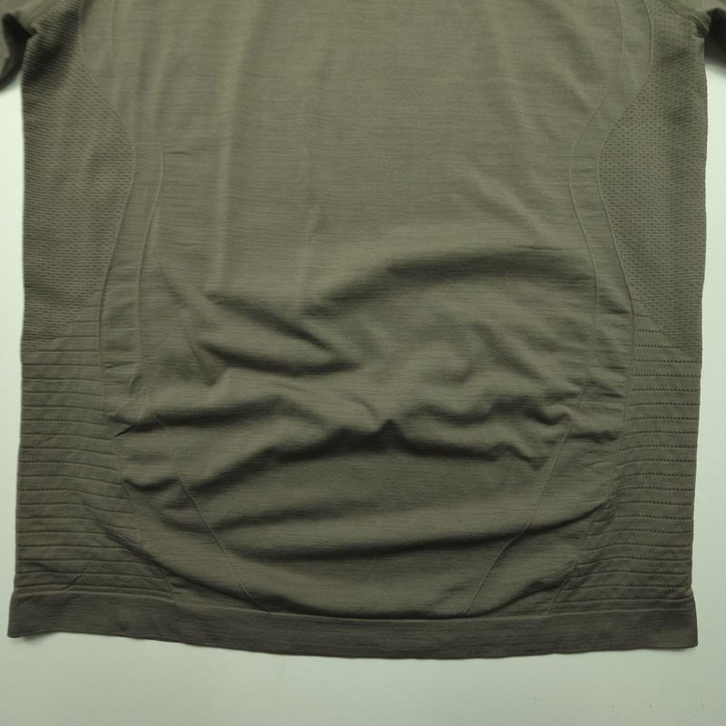 Alphalete Men Shirt Large Green Brown Tint Long Sleeve Athletic Gym Training Tee gallery