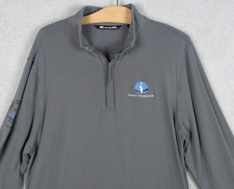 Travis Mathew Newport ¼ Zip Pullover Men’s Large Gray Long Sleeve TM1MU419 Logos gallery