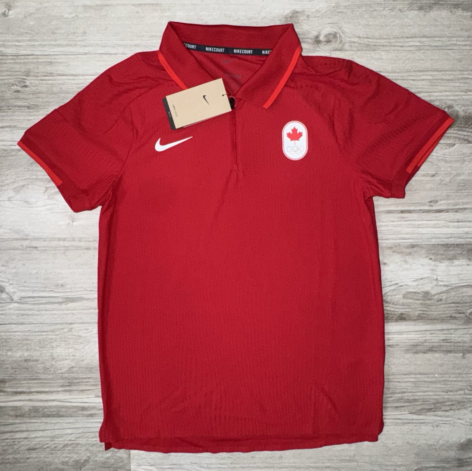 Nike Court Team Canada 1/4 Zip Dri-FIT Tennis Polo Men’s Size MEDIUM gallery