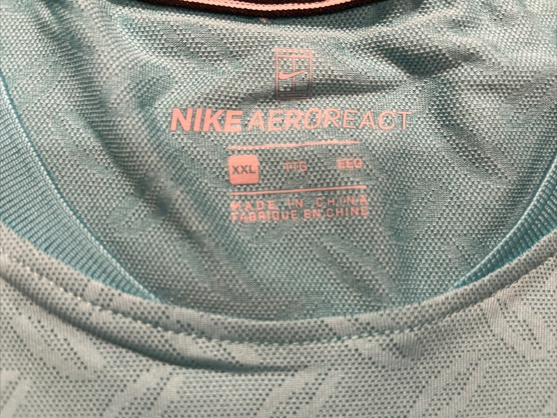NIKE Court AeroReact Rafael Nadal Tennis Shirt Hyper Jade AT4182-317 Men’s 2XL gallery