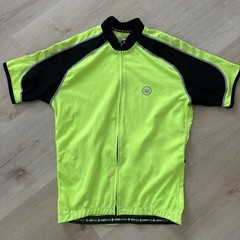Canari Cycling Jersey Mens Medium Neon Yellow M Full Zip Shirt