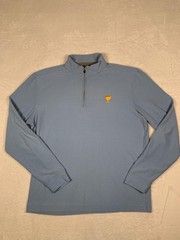 Johnnie-O 1/4 Zip Pullover Mens Medium Blue President’s Cup Golf Performance