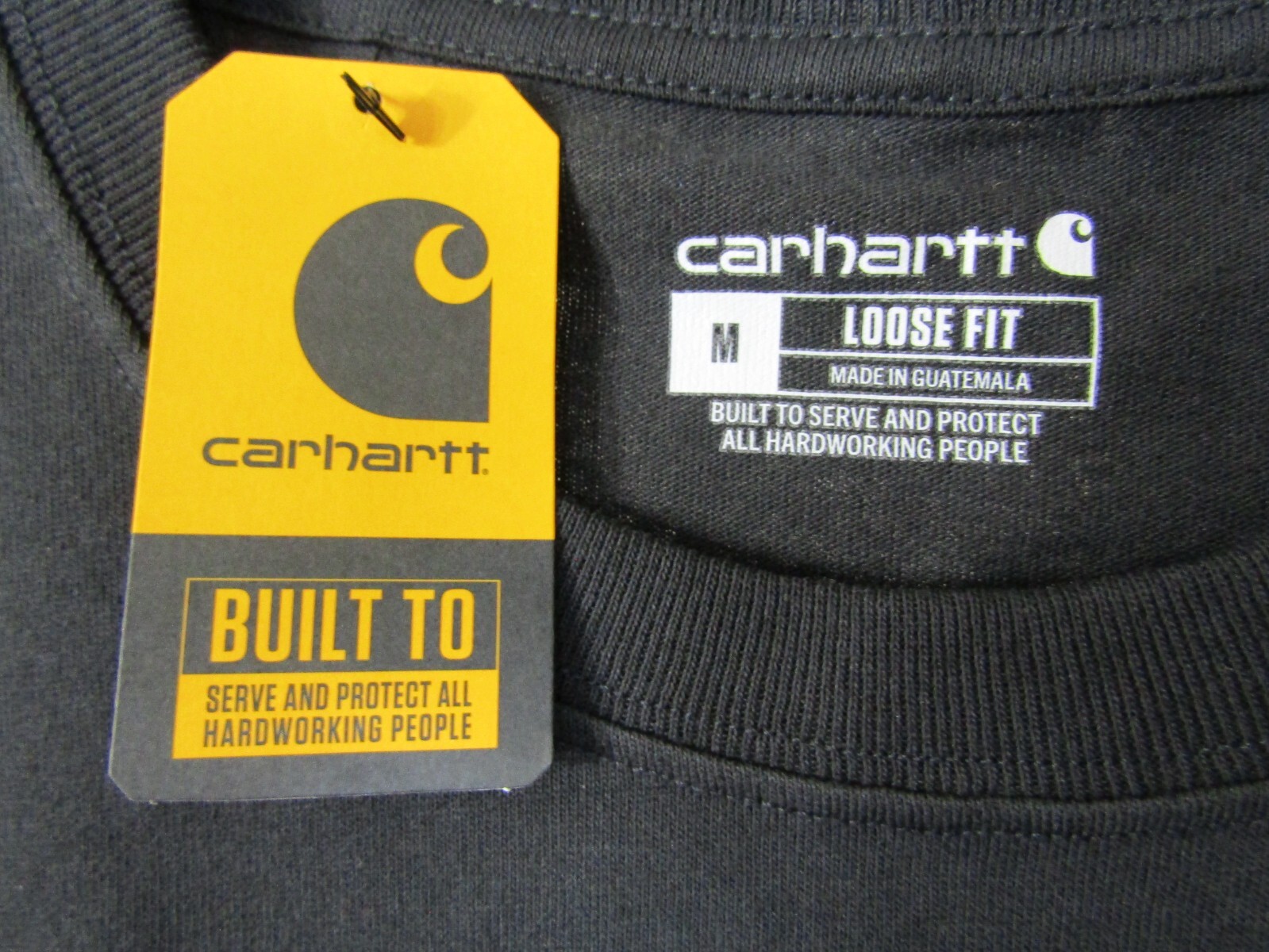 NWT Carhartt Loose Fit Black Heavy Weight Short Sleeve Cotton T-Shirt Men M gallery