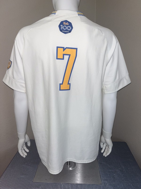 Under Armour White UCLA Bruins Centennial Baseball Game Jersey Mens Size XL #7 gallery