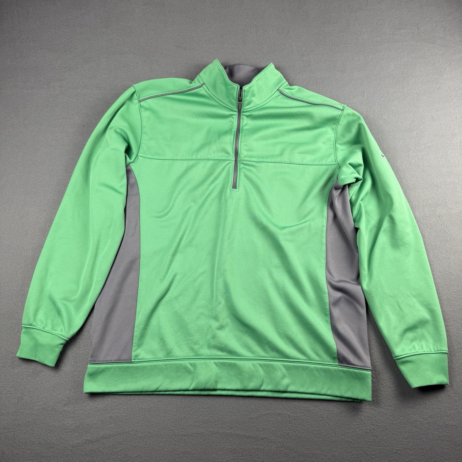 Nike Golf Tour Performance Pullover Mens M Therma-FIT 1/4 Zip Green Fleece Swt gallery