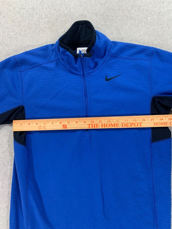 Nike Therma Fit Half Zip Athletic Pullover Shirt (Men's Small) Blue gallery