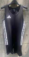 New Adidas POWERLIFT Weightlifting Suit Singlet Black/White JZ9913 Men’s Size M