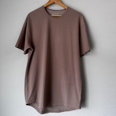 BYLT Men’s Shirt Top Tan Drop Cut S/S Premium Lux Performance Short Sleeve XL