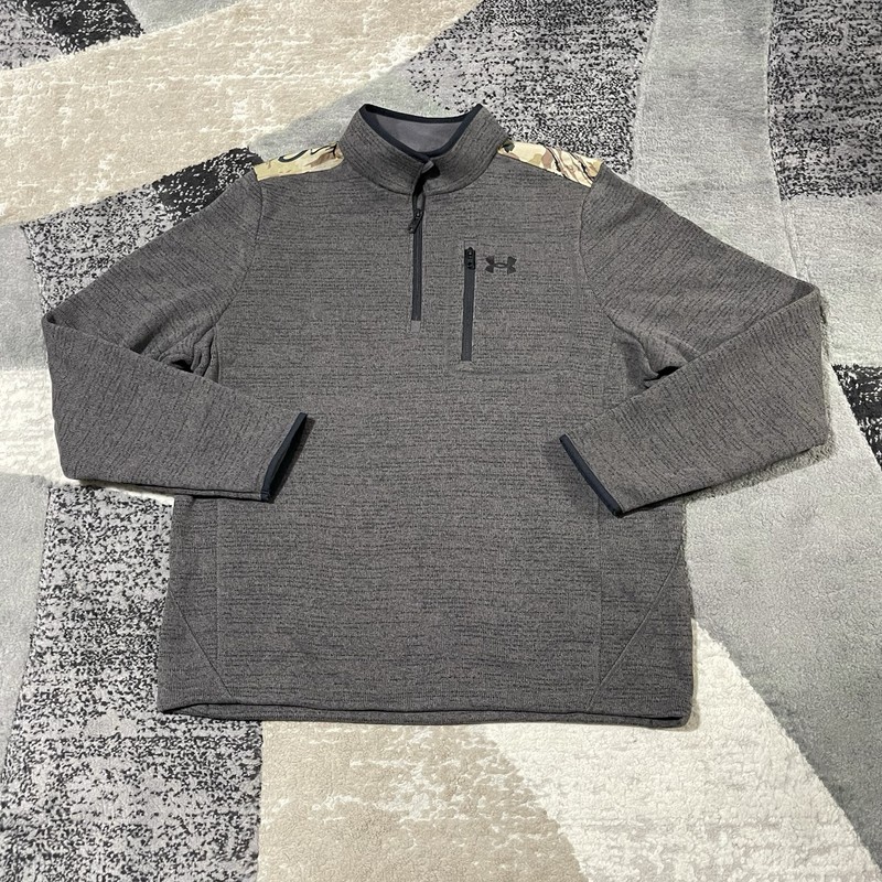 Under Armour Expanse Camo Jacket 1/4 Zip Large Gray Fleece Gorpcore Sweater NEW gallery
