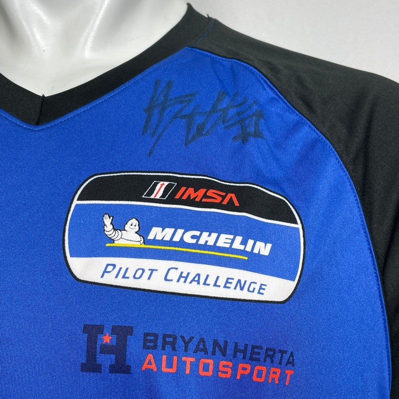 Hyundai N Veloster Signed Bryan Herta Autosport Racing Jersey Men's LARGE gallery