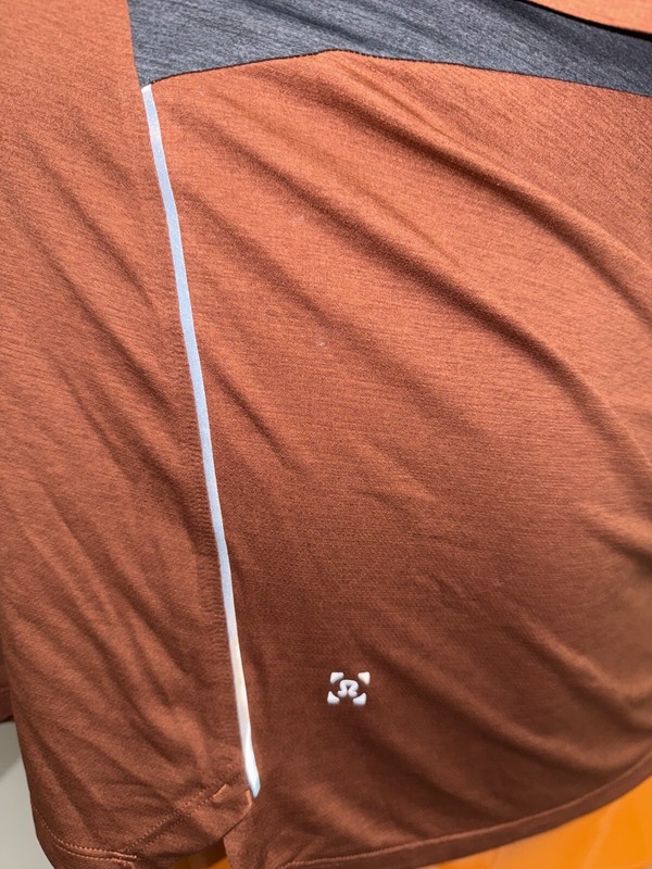 Lululemon Fast Free Short Sleeve Red/Orange Gray Men's Size XL gallery