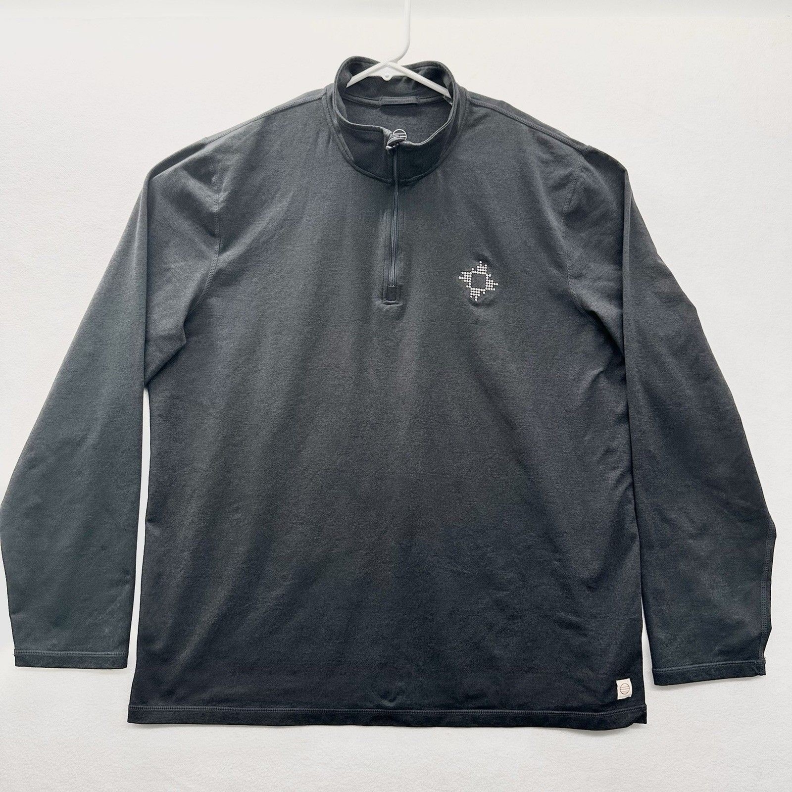 Marine Layer Weekend Sport 1/4 Zip Pullover Mens XL Charcoal Gray Golf Stretch gallery