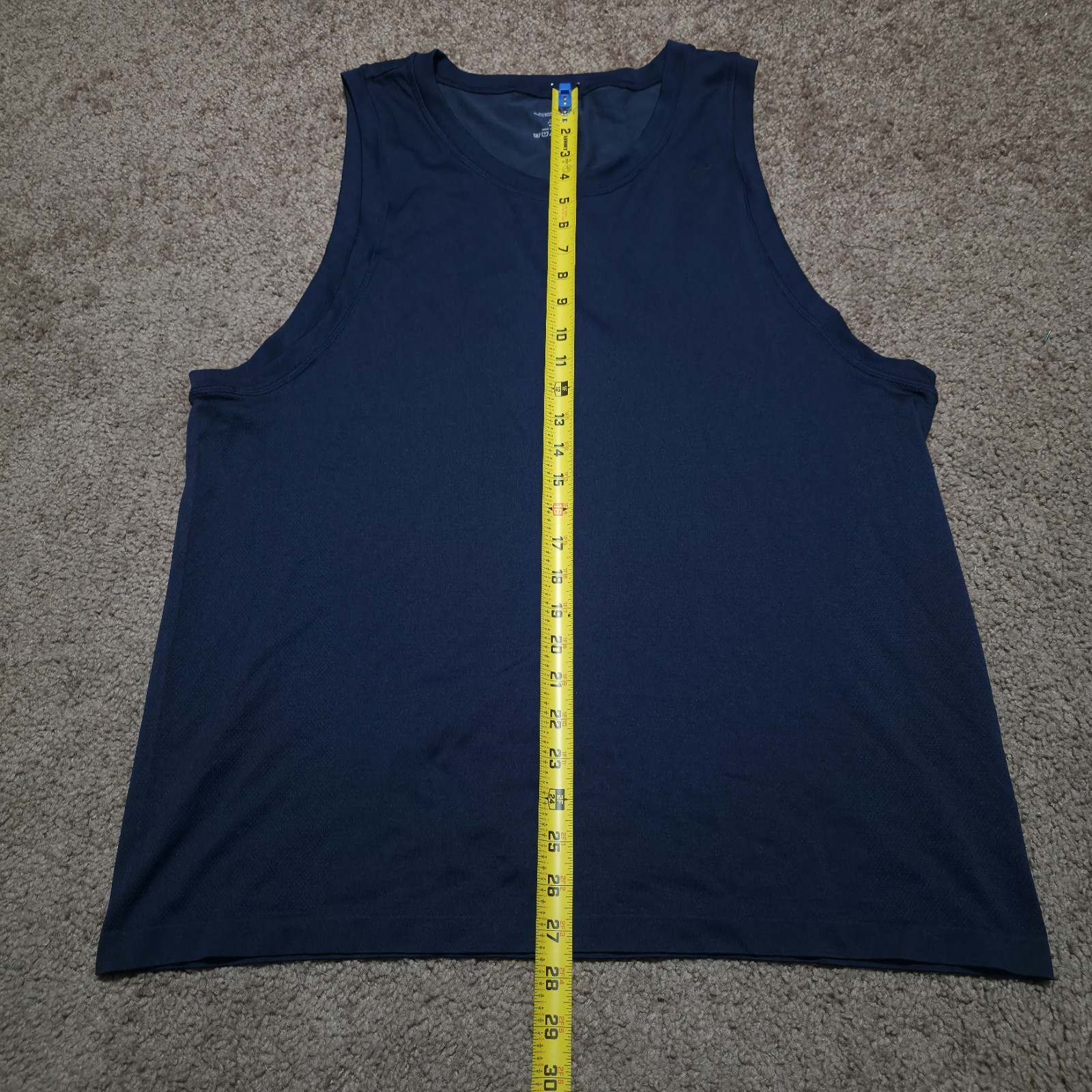 Men's XL Fabletics Navy Blue Nylon Blend Sports Athletic Tank Top gallery