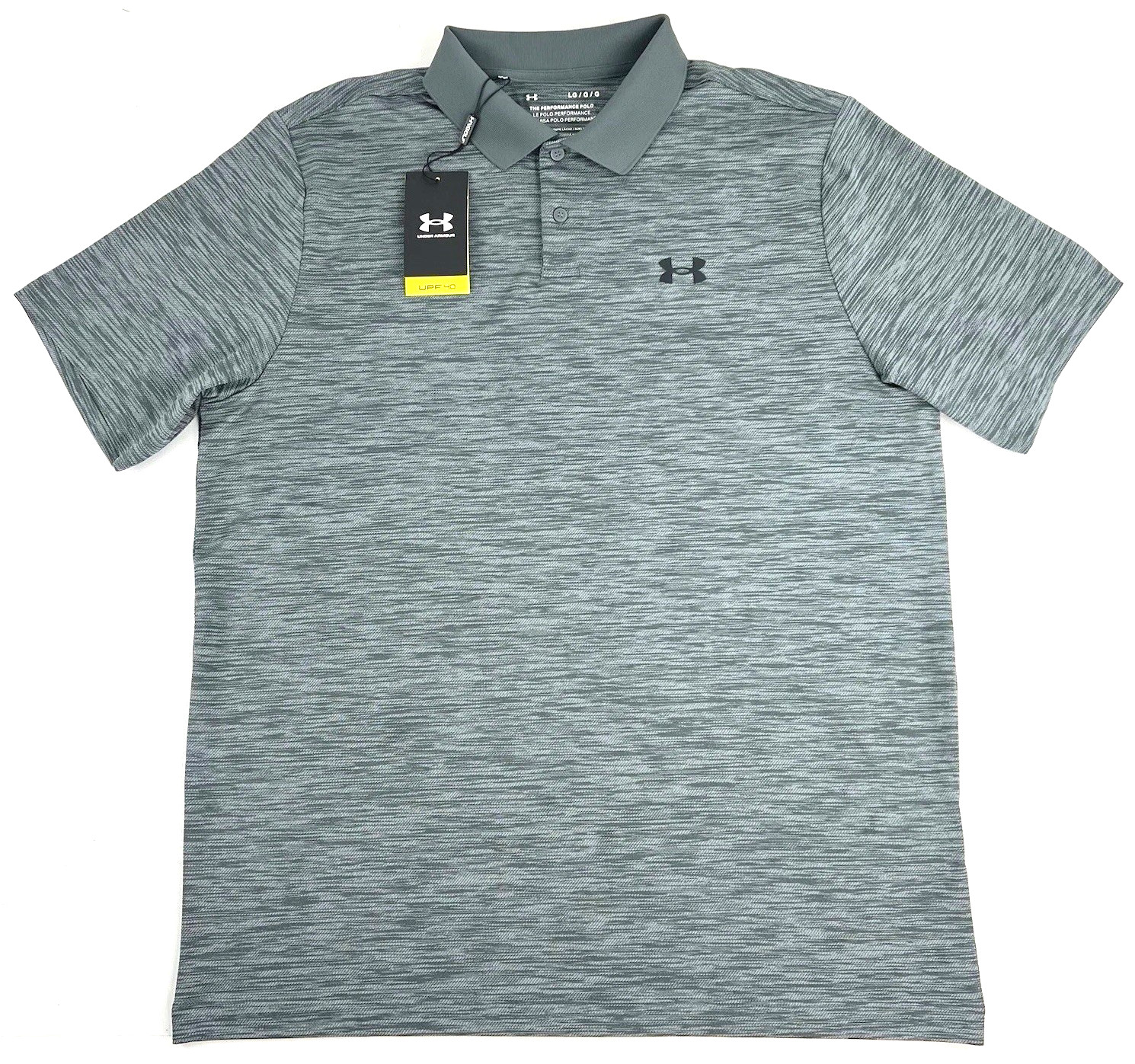 UNDER ARMOUR Men's UA Performance 3.0 Polo 1377374 Sz L UPF 40 New Heather Gray gallery