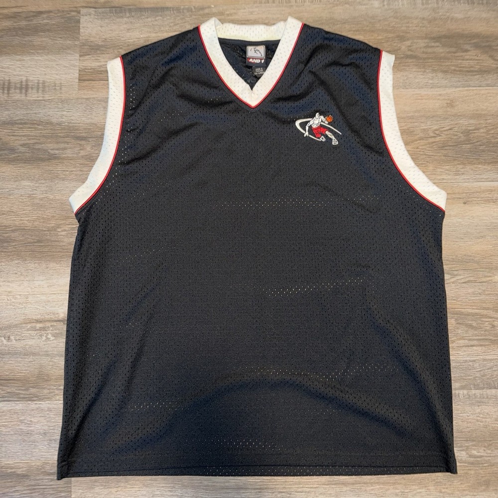 Vintage AND1 Jersey Mens Mesh Tank 2XL Baskeball
