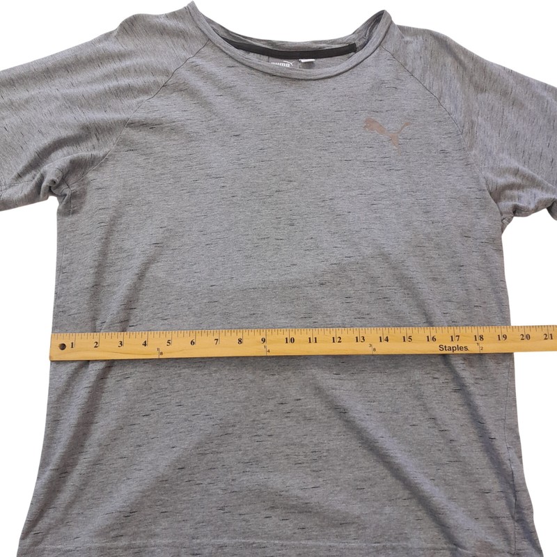 Puma active t-shirt Men M (C40)/gray+black blend/bronze logo/raglan short sleeve gallery