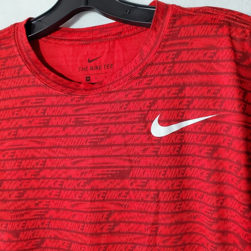 Nike Shirt Youth's Medium Red Nike Print Short Sleeve Tee Performance Shirt gallery