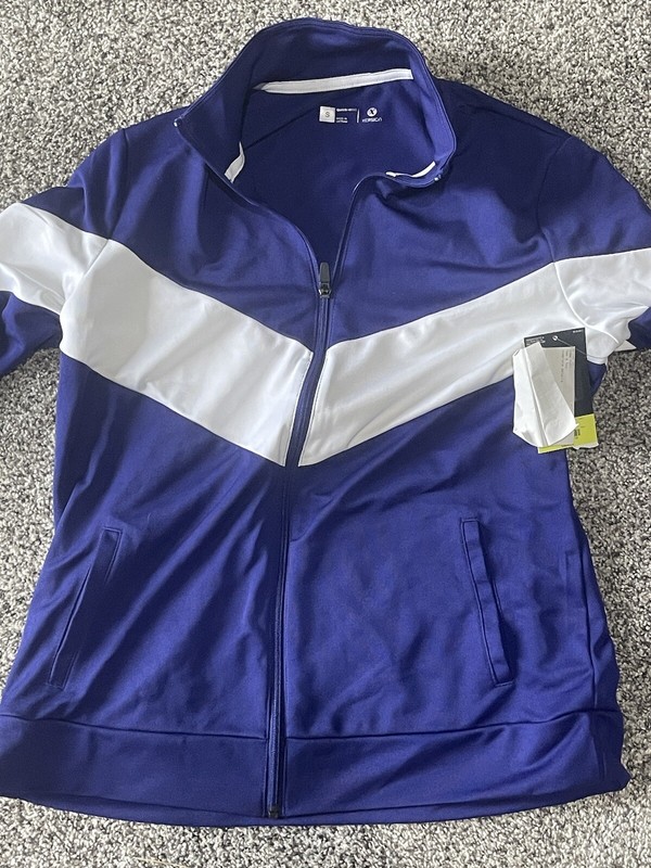 NEW XERSION Running QUICK DRI Women’s Small Fusion Blue Zip Long Sleeve Jacket gallery