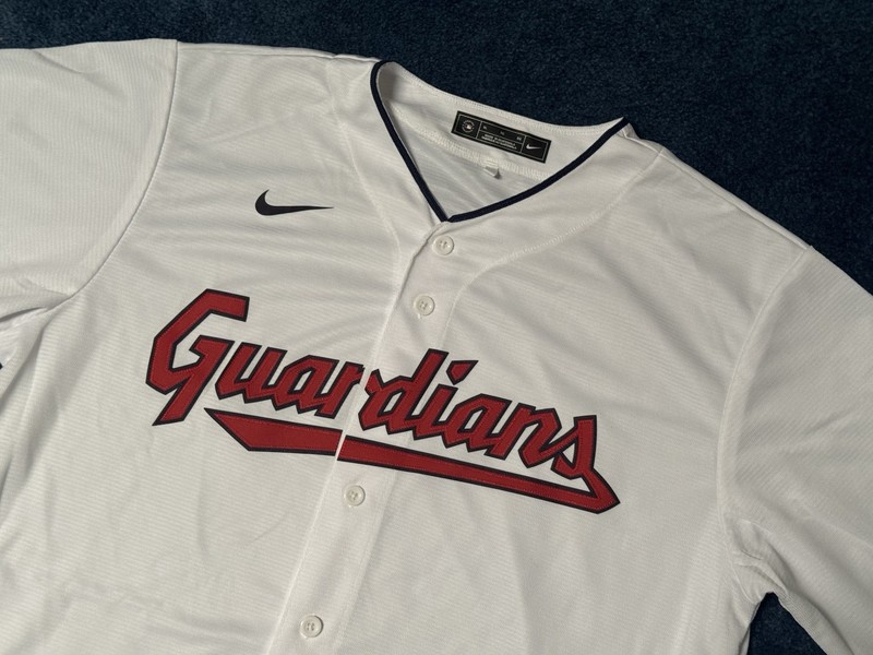Nike Cleveland Guardians Baseball Jersey Mens Size Extra Large XL White Home New gallery