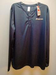 Snap-on Mens XXL Long Sleeve Henley Shirt Blue Official Licensed NWT