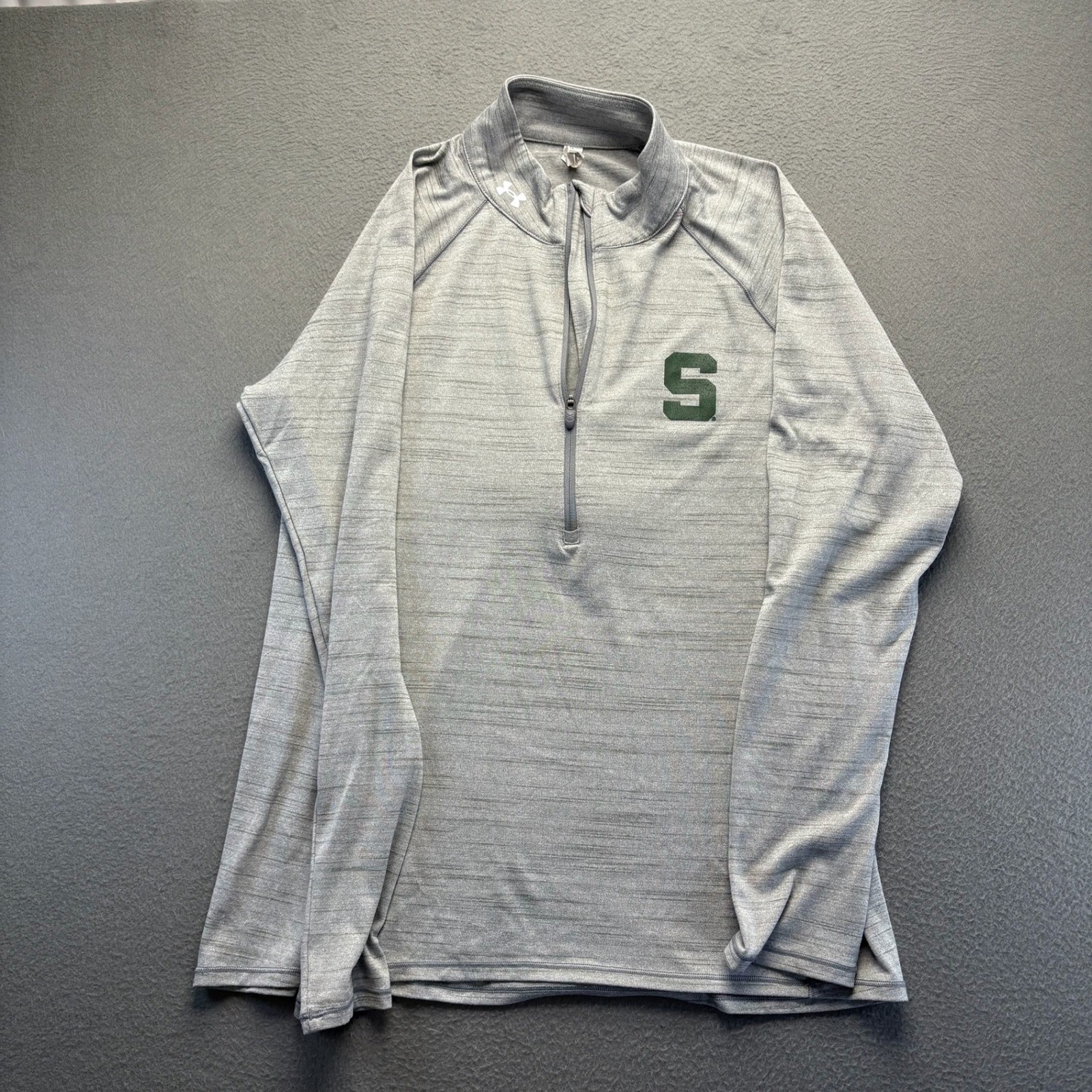 Under Armour Men Quarter Zip Pullover Polyester Large Michigan State Athletic gallery