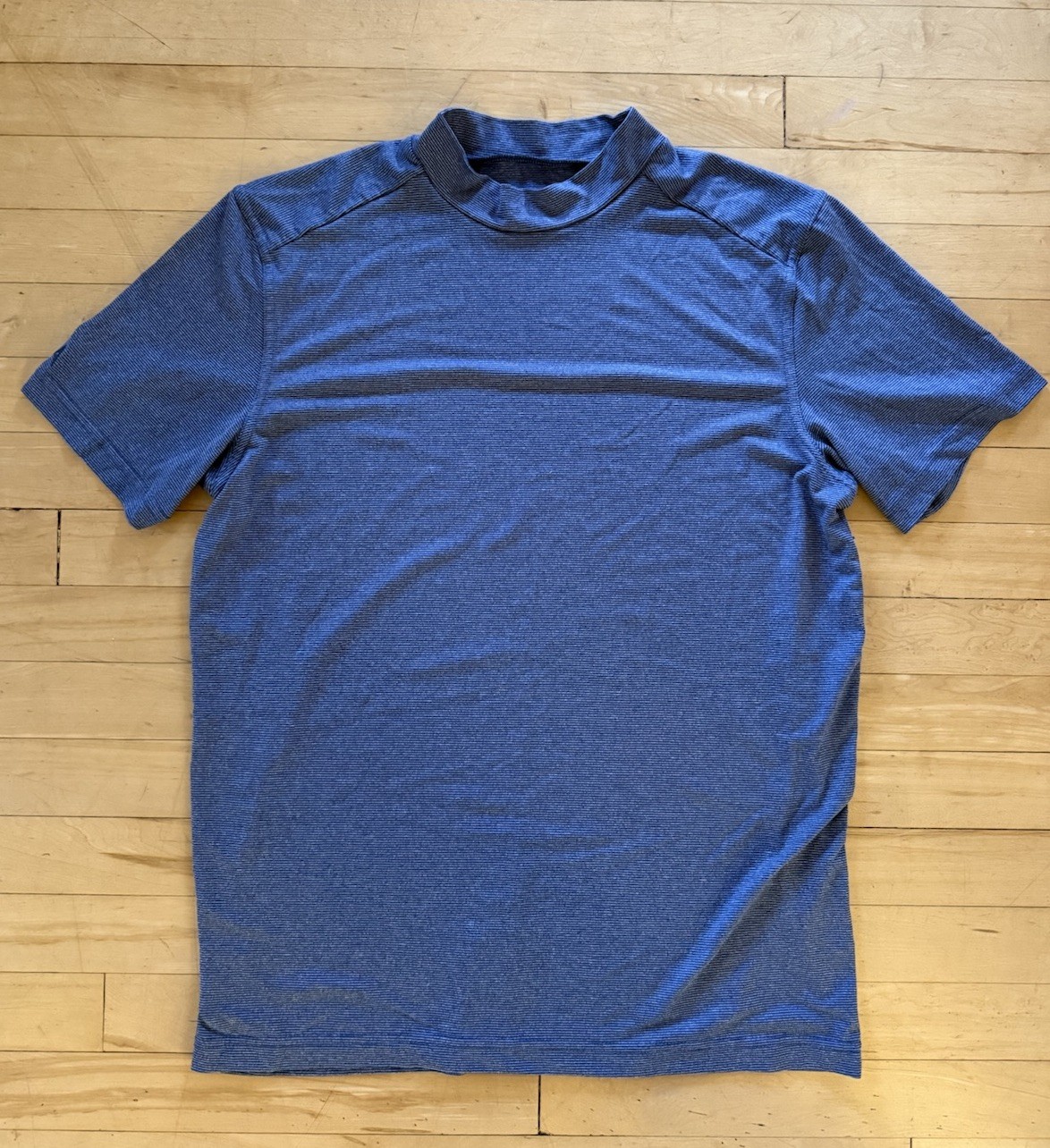 Antigua Men’s Athletic Stretch Fit Tee, Blue Size L, Polyester Spandex Blend gallery
