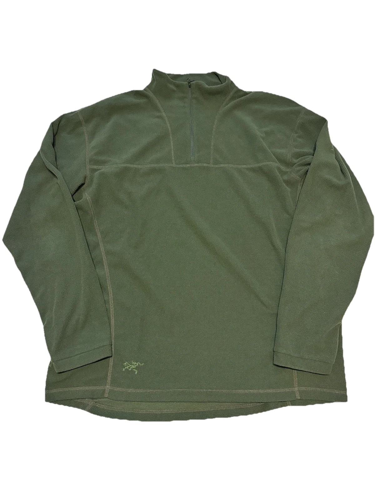 ARC'TERYX Men’s Thermal 1/2 Zip Green Polartec Waffle Base Layer Gorpcore XXL gallery