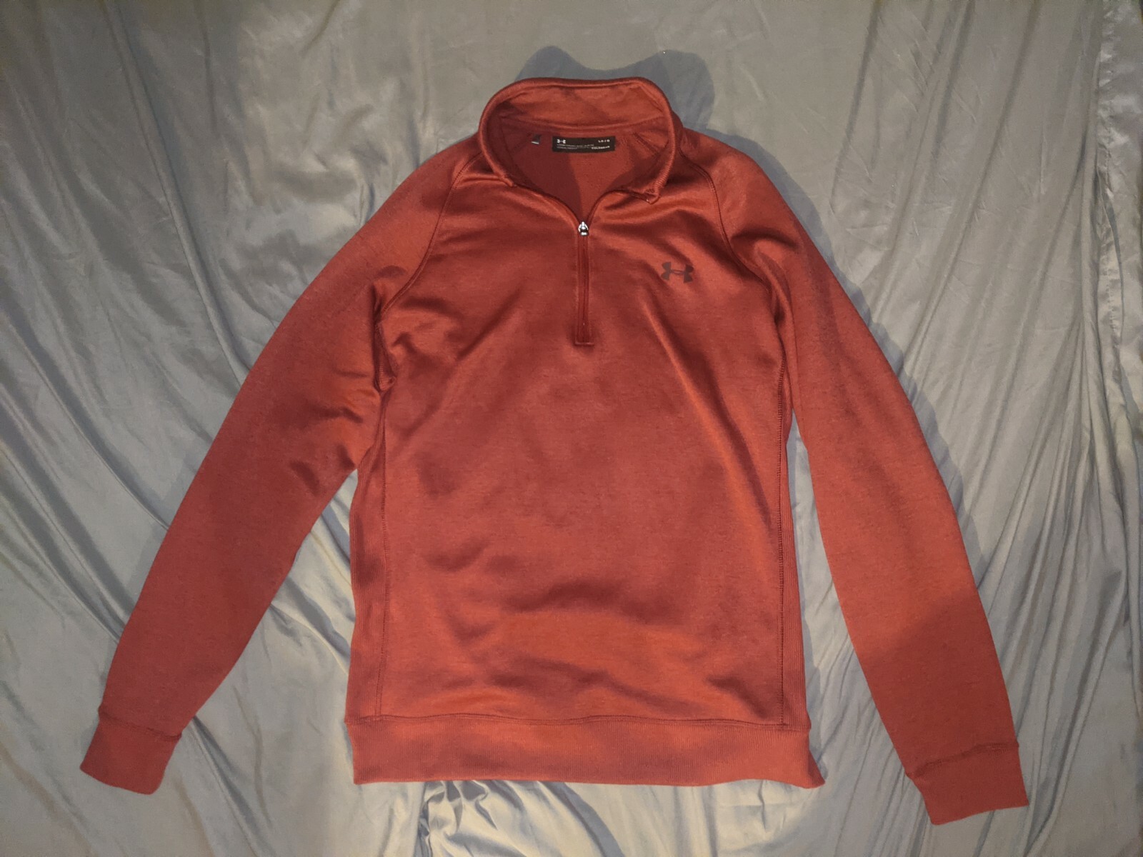 Under Armour Coldgear Adult Large Loose Fit Maroon 1/4 Zip Athletic Sweatshirt gallery