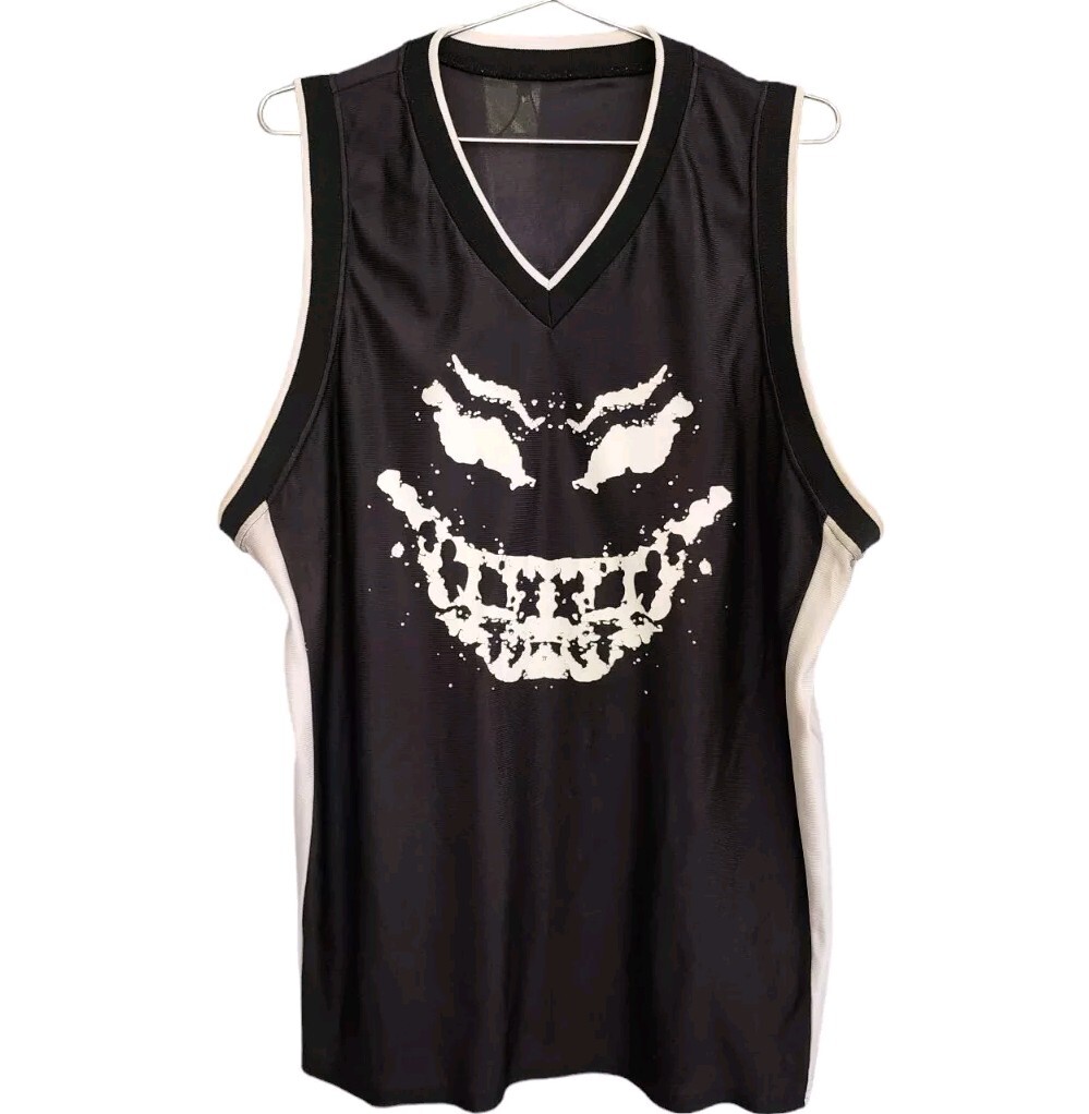 Rare Vintage Disturbed Black & White Basketball Nu Metal Band Jersey - Large gallery