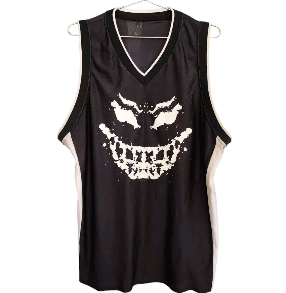 Rare Vintage Disturbed Black & White Basketball Nu Metal Band Jersey - Large