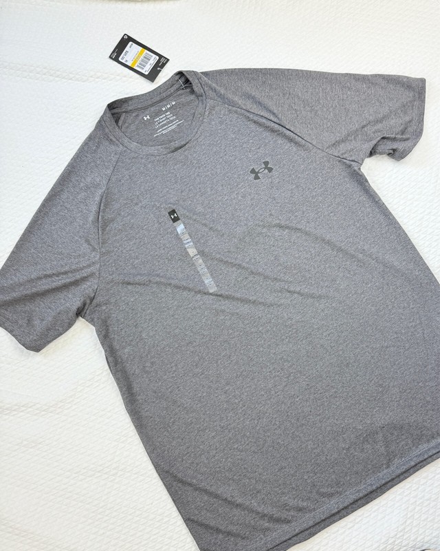 Under Armour Tech 2.0 Short Sleeve Top Shirt Mens Medium Heather/Black NWT gallery