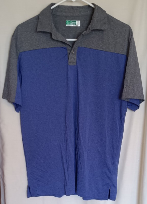 Ben Hogan Performance Blue & Gray Short Sleeve Polo Golf Shirt Men's S ~ NICE gallery