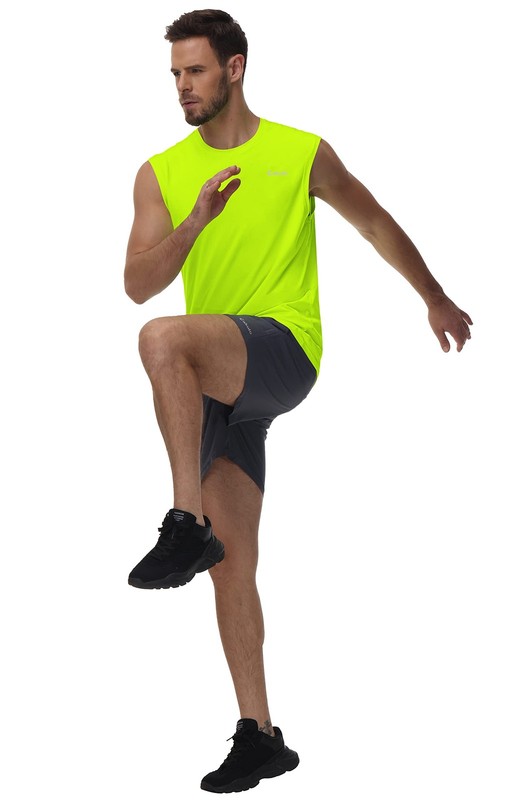 Cakulo Men's Workout Swim Sleeveless Shirts Quick Dry Beach Pool Tech Running gallery