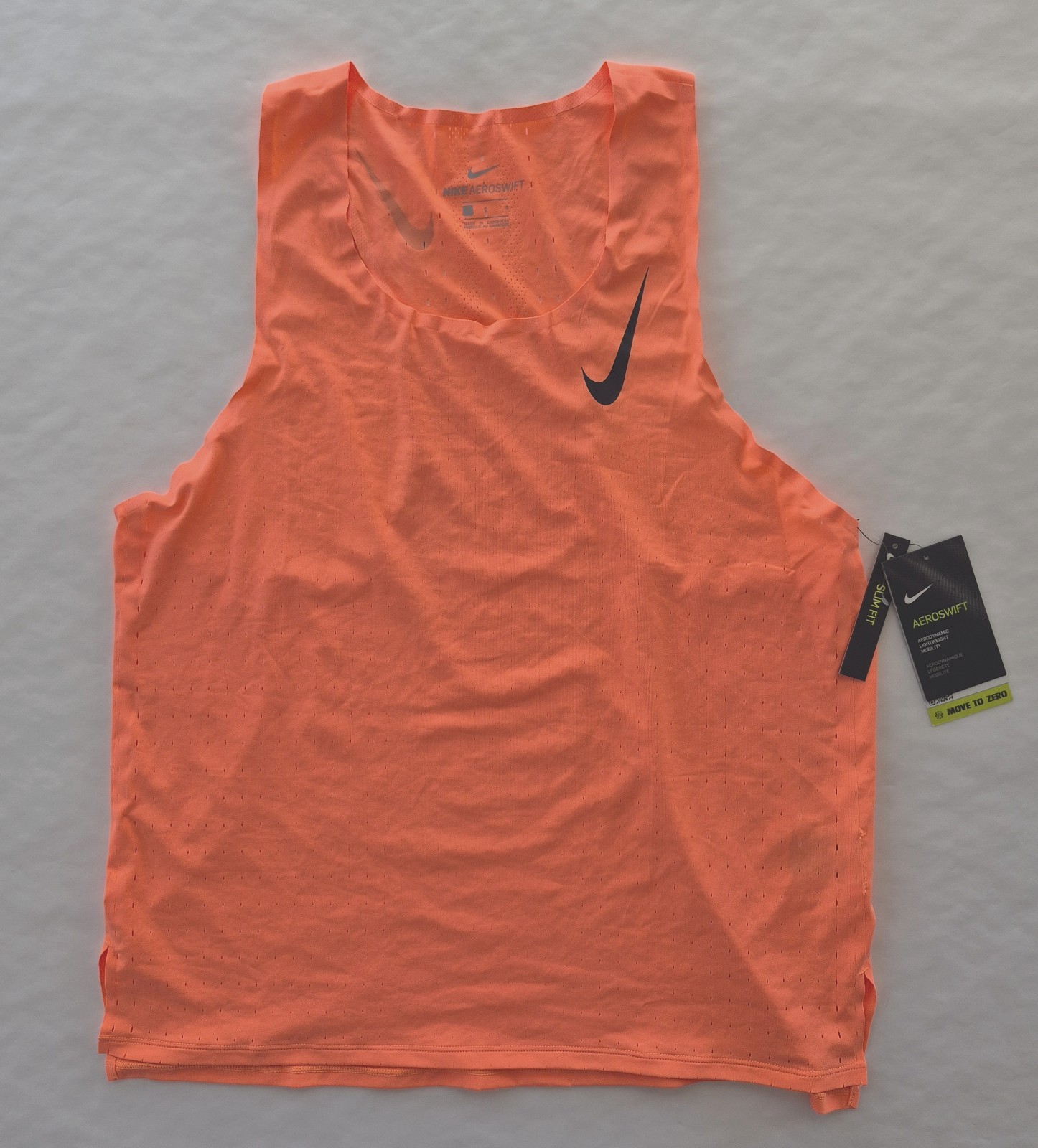 Nike Men's L Aeroswift Coral Pink Racing Running Slim Fit Singlet CJ7835-854 gallery