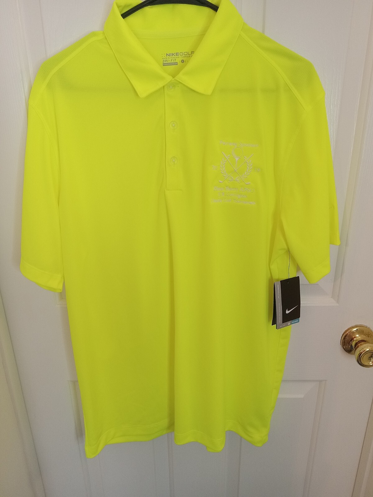 Fairway & Greene Shirt Adult Large 2019 Plant Barry Apso Charity Golf Neon Yello gallery