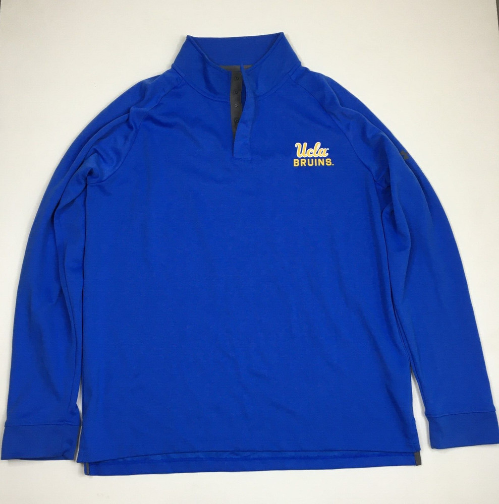 UNDER ARMOUR UCLA Bruins Print Blue Loose Fit Pullover Shirt Mens' sz Large