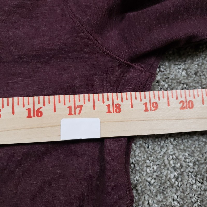 LULULEMON Shirt Mens Small 5 Year Basic Tee Long Sleeve Red Heathered Dark Plum gallery