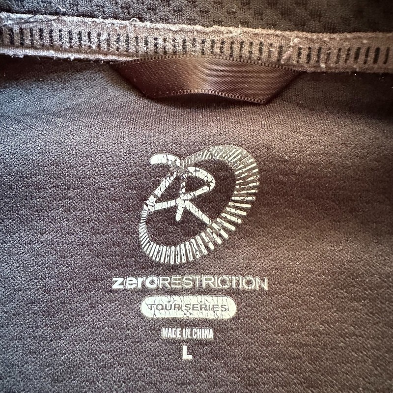 Zero Restriction Sweater Mens Large Fleece Golf Black Long Sleeve 1/4 Zip gallery