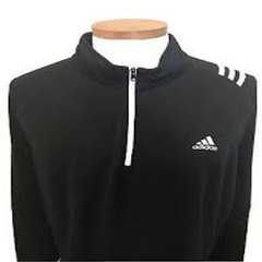 Adidas Golf Go To 1/4 Zip Mock Neck Sz L Long Sleeve