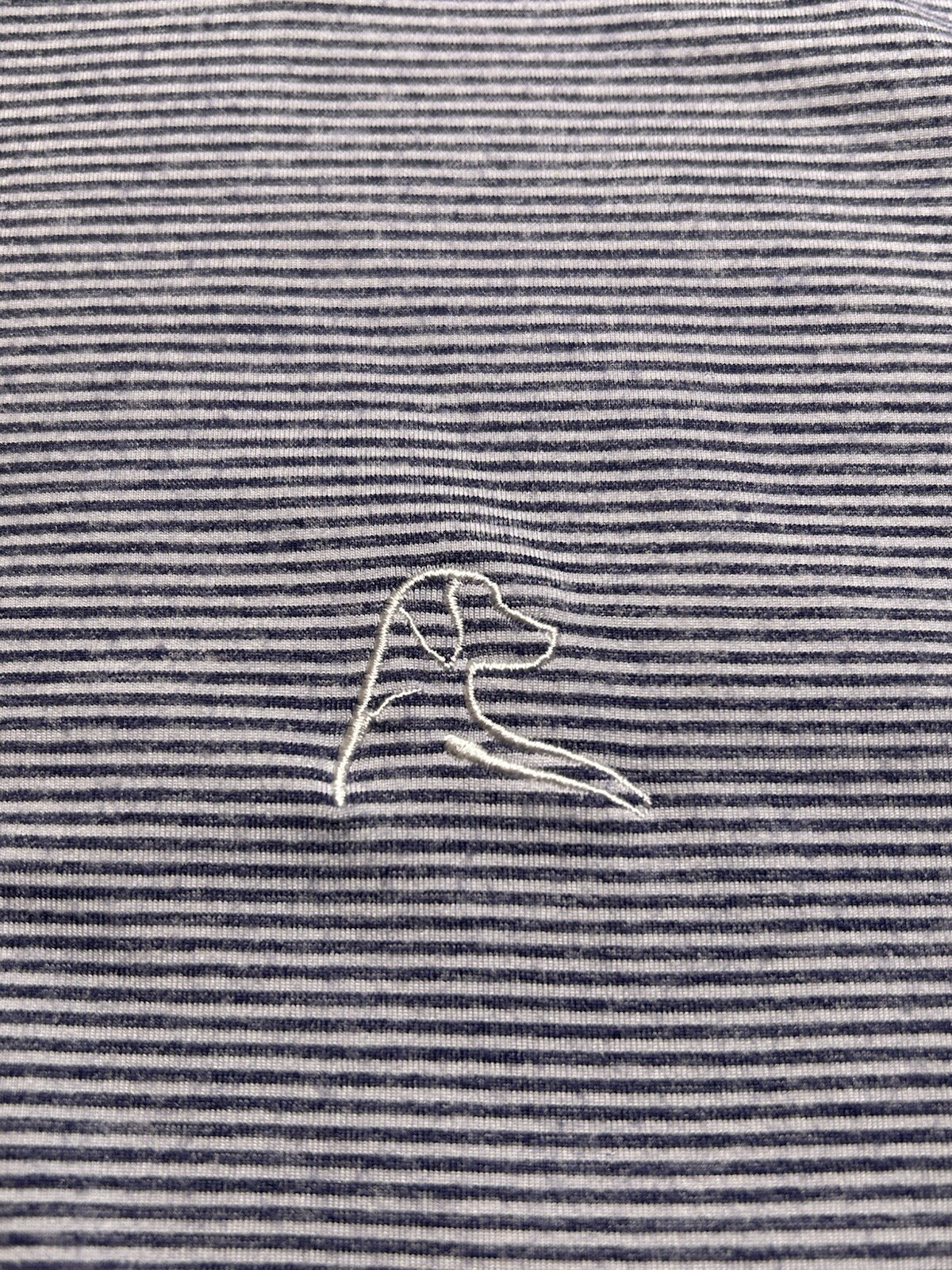 Rhoback The Riva Heather Stripe Admiral Navy White Performance QZip Pullover 3XL gallery